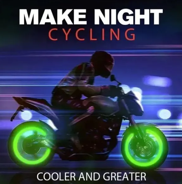 4Pcs Luminous Valve Caps – Night Glowing Tyre Caps for Car, Motorcycle & Bicycle